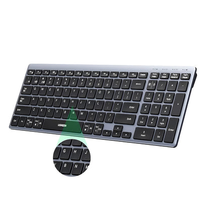 UGREEN K552 Wireless Keyboard (75163), BT / Wi-Fi, Black