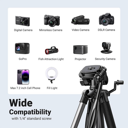 Tripod 1/4inch UGREEN LP661 (15187), Black, Resealed