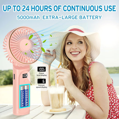 Techsuit M12 Portable Fan, Pink
